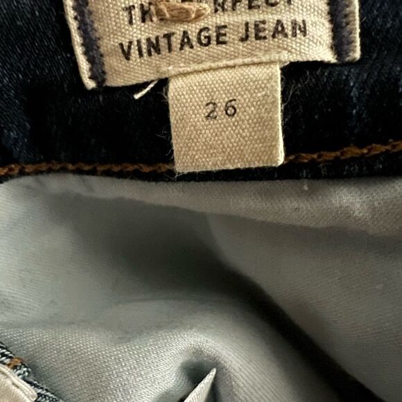 Madewell The Perfect Vintage Jean Straight Dark Wash High Rise Relaxed 26 - Picture 11 of 12